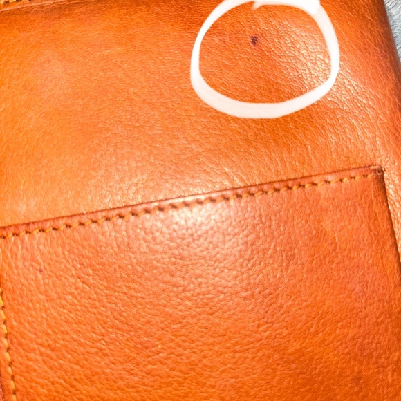 RALPH LAUREN 100% leather clutch Brown Leather Wristlet - Picture 4 of 4